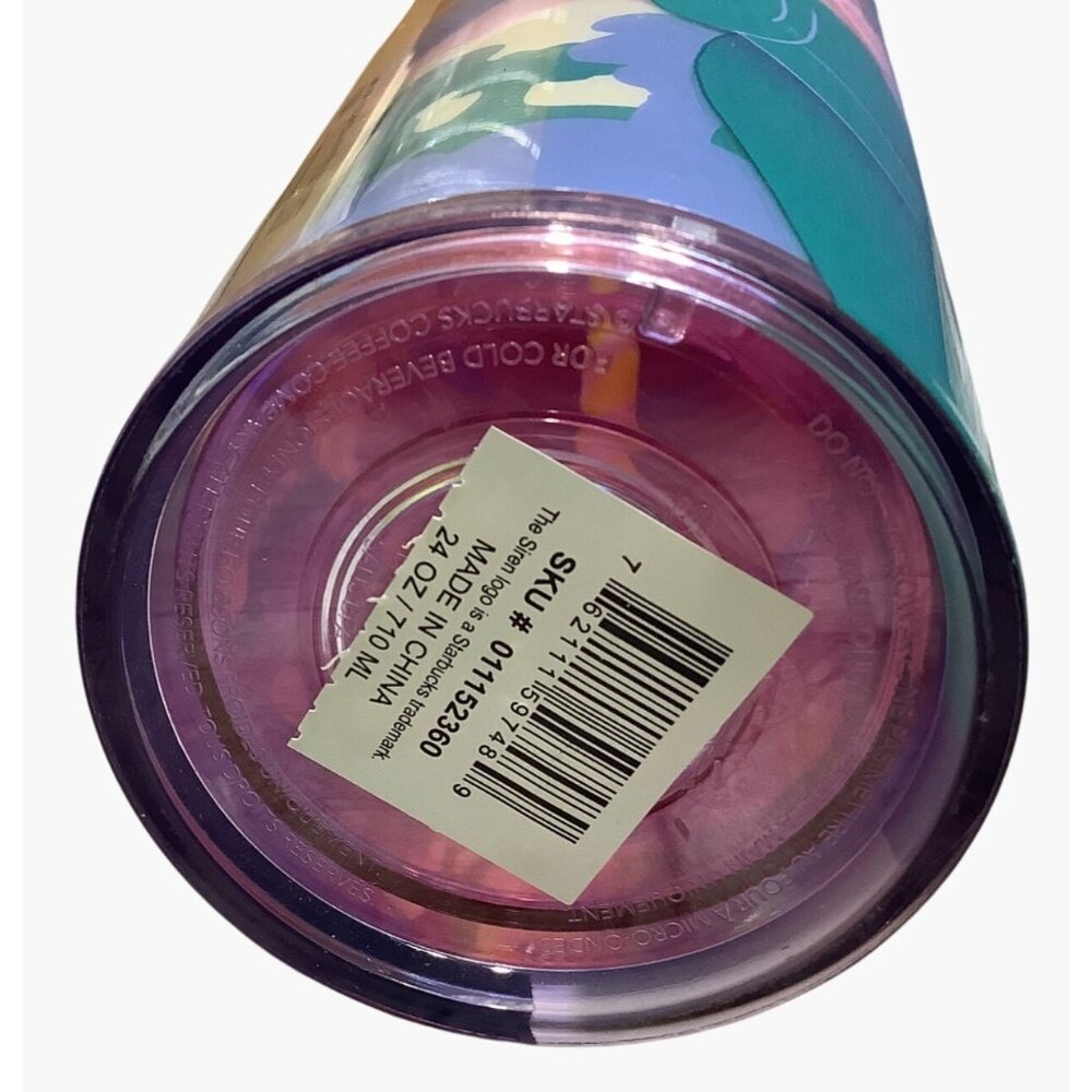 Starbucks Sofie Birkin Tumbler 2024 Colorful Cup Lid & Straw  24 Oz - Picture 6 of 6
